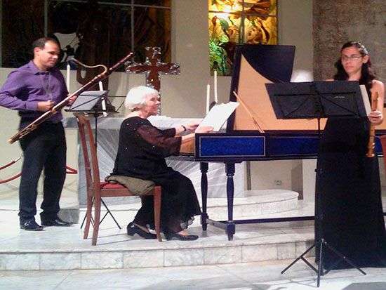  Kathleen McIntosh durante su presentación en el  X Festival de Música Antigua Esteban Salas 