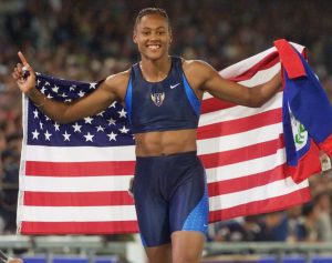 Marion Jones en Sidney 2000. Foto: Doug Mills / AP.