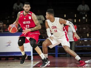 Imágenes del partido Cuba-México. Foto: fiba.basketball.