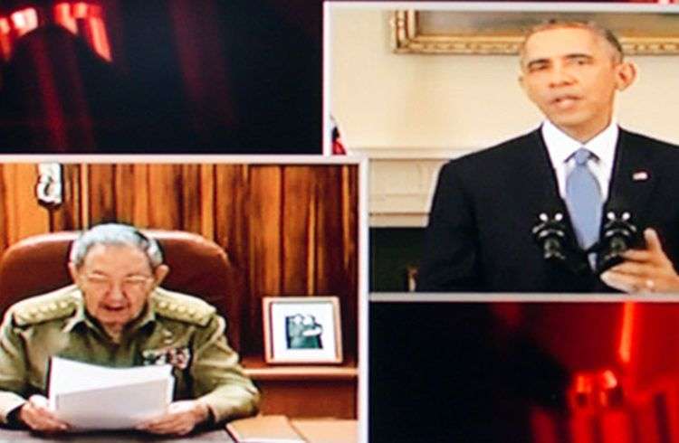 Barack Obama y Raúl Castro