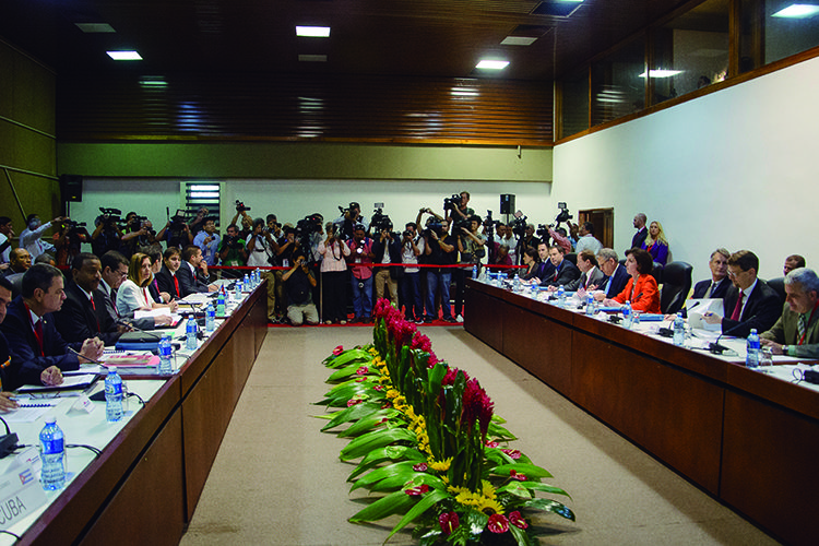 Round of official Cuba-U.S. talks. Havana, Jan. 23, 2015