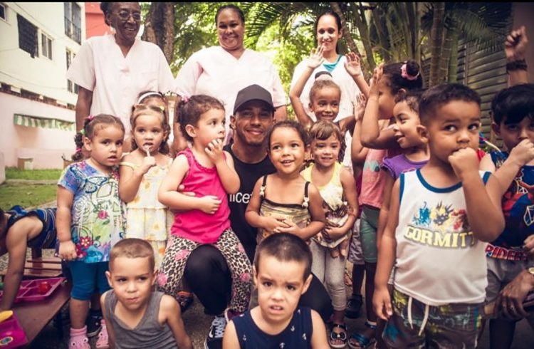 Lewis Hamilton during his visit to the island. Photo: Lewis Hamilton’s Instagram.