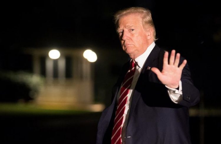 Donald Trump yesterday in Washington DC. Photo: Shawn Thew.