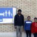 Cubans Michael Amor, his wife Ingrid and their daughter Samira pose for a picture in front of a refugee center in Sot, Serbia. Photo: Darko Vojinovic / AP.