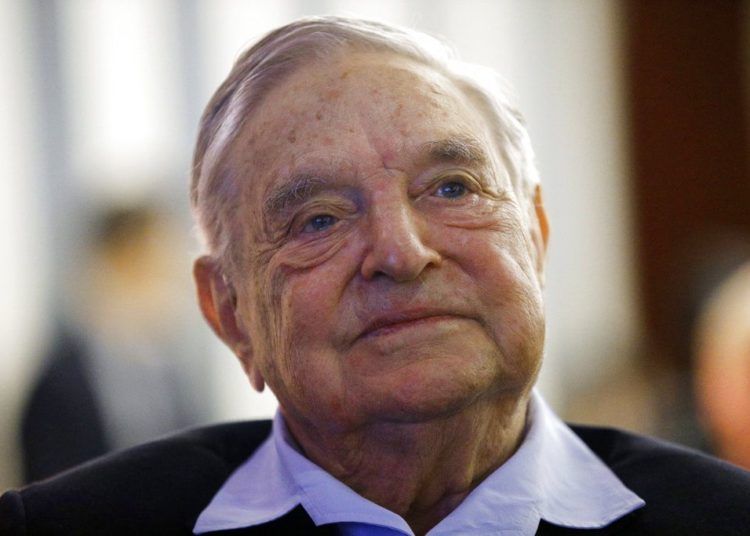 Multimillionaire philanthropist George Soros in an event in Paris, May 2018. Photo: François Mori / AP.