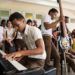 Cuban music students during a meeting with the Minnesota Orchestra in 2015. Photo: Nate Ryan for MPR.