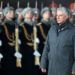 Cuban President, Miguel Diaz-Canel during the ceremony to welcome him on his arrival at the Moscow-Vnukovo International Airport, on November 1, 2018. Photo: Sergei Chirikov / EFE.