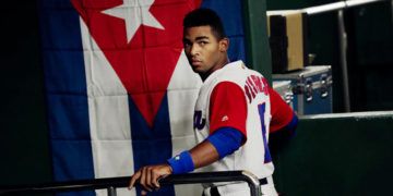 Yoelkis Céspedes, one of Cuban baseball’s young talents, in the 4th World Baseball Classic. Photo: Getty Images.