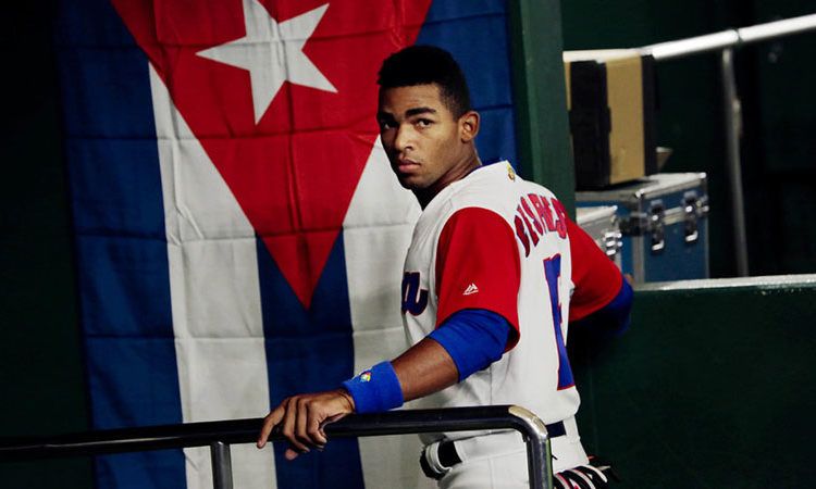 Yoelkis Céspedes, one of Cuban baseball’s young talents, in the 4th World Baseball Classic. Photo: Getty Images.