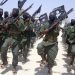 Al-Shabaab forces on the outskirts of Mogadishu. Photo: Mohamed Sheikh Nor/AP.