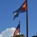 Cuban and U.S. flags in Miami. Photo: Marita Pérez Díaz.