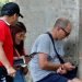 Cubans connected to the internet through their mobile devices. Photo: Ernesto Mastrascusa / EFE / Archive.