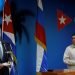 Russian Foreign Minister Sergey Victorovich Lavrov (l), along with his Cuban counterpart, Bruno Rodríguez Parrilla (r), this Wednesday at the headquarters of the Cuban Foreign Ministry in Havana. Photo: Yander Zamora / EFE.