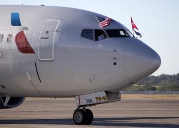 In November 2016, American Airlines inaugurated its regular commercial flight at José Martí International Airport. Photo: EFE