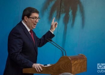 Cuban Foreign Minister Bruno Rodríguez Parrilla gives press conference in Havana. Photo: Otmaro Rodríguez / Archive.