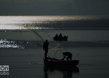 Fishermen in the bay of Matanzas. Photo: Otmaro Rodríguez.