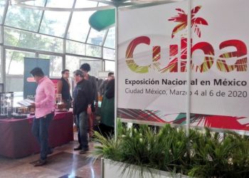 Cuba’s commercial exhibition in Mexico, inaugurated at the island’s diplomatic headquarters in the Mexican capital, on March 4, 2020. Photo: @NexosTuristicos / Twitter.