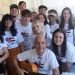 Carlos with a group of students in Havana, in November 2019, in the private house where they were staying.