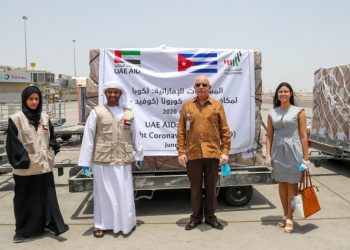 The Cuban ambassador to the United Arab Emirates, Roberto Blanco, thanked the solidarity aid. Photo: elcorreo.ae