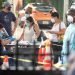 A group of people line for the COVID-19 test carried out by the Florida National Guard in North Miami. Photo: CRISTOBAL HERRERA/EFE.