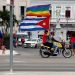 Lesbian, gay, bisexual, transsexual and intersex (LGBTI) rights activists participate in a march on Saturday, May 11, 2019, along the Paseo del Prado in Havana (Cuba). Photo: Ernesto Mastrascusa/EFE