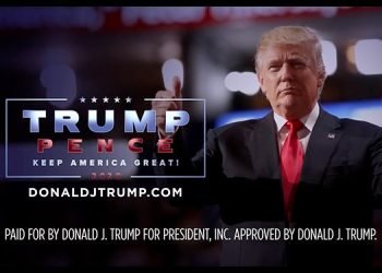 Final segment of a TV political ad for Donald Trump. Photo: Media Post.