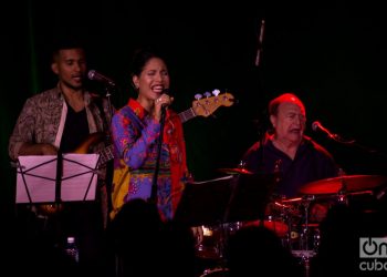 Concert by Haydée Milanés at the Museum of Fine Arts. Photo: Otmaro Rodríguez/Archive.