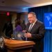 U.S. Secretary of State Mike Pompeo during a press conference at the State Department in Washington. Photo: Erik S. Menor/EFE.