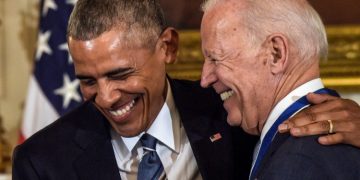 Former US President Barack Obama honors Joe Biden