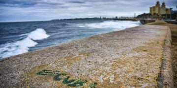 Havana's Malecón wall. Cuba