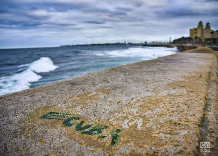 Havana's Malecón wall. Cuba