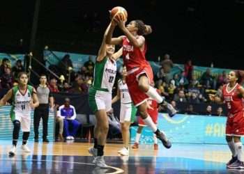The Cuban women’s basketball team were only able to make the cross in the pre-world cup in Argentina only against Mexico. Photo: Fiba.basketball.