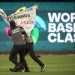 A protester sneaks into the field with a banner against the Cuban government, during the semifinal of the Baseball World Cup played between the United States and Cuba, at the LoanDepot park in Miami, Florida. Photo: Cristobal Herrera-Ulashkevich/EFE.