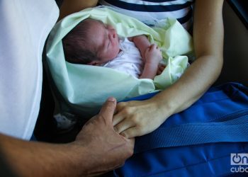 Infant mortality. Newborn baby in Cuba