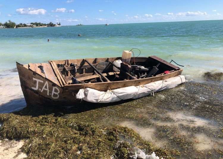 Boat used by Cuban rafters, in an archive image. Photo: United States Coast Guard/Archive.