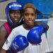 Cuban boxer Yakelín Estornell and her son
