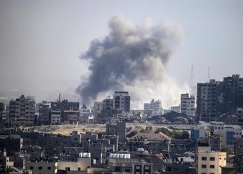 Smoke from an explosion in Gaza after an attack by the Israeli army. Photo: MOHAMMED SABER/EFE/EPA.