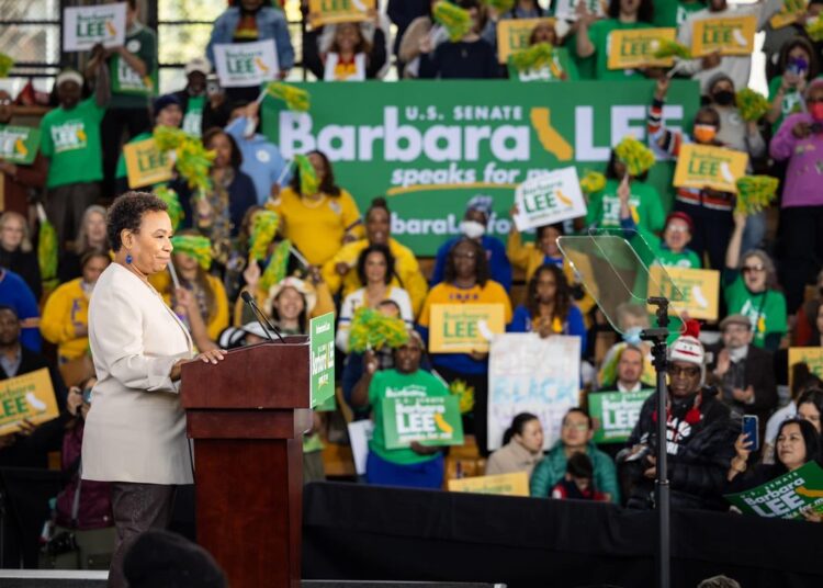 Barbara Lee. Photo taken from her Facebook account.