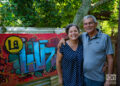 Mildrey and Manuel in their yard. Photo: Jorge Ricardo.