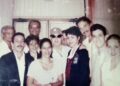 Paul McCartney with glasses, in the center, among the Santiago de Cuba airport staff who attended to him on January 14, 2000. Photo: Carlos Manuel Rivera.