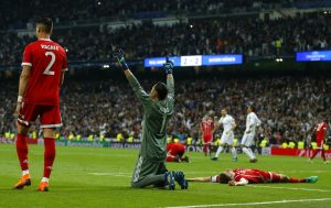 Keylor Navas festeja tras el pase a la final de la Liga de Campeones. Foto: Paul White / AP.