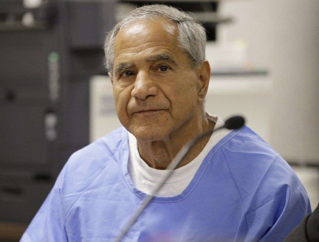 Sirhan Sirhan during a parole hearing Wednesday, Feb. 10, 2016, at the Richard J. Donovan Correctional Facility in San Diego. (AP Photo/Gregory Bull, Pool)