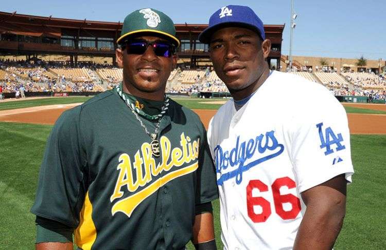 Yasiel Puig y Yoenis Céspedes