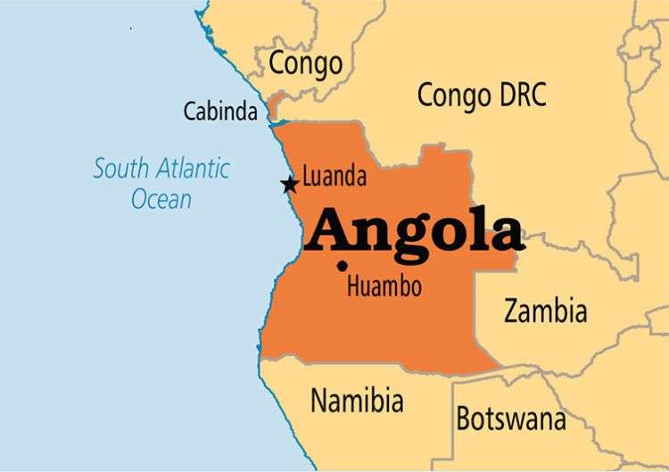 Mapa de Angola