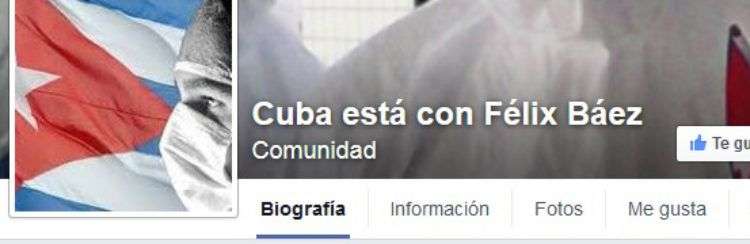 Comunidad creada en Facebook para apoyar al médico cubano Félix Báez Sarría.