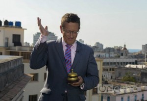 Richard Quest durante la grabación de su programa en La Habana / Fotos: Alain L.Gutierrez Almeida;