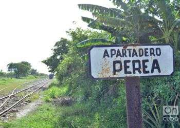 La línea Norte de los Ferrocarriles de Cuba, que va desde Santa Clara hasta Nuevitas, pasa por Perea.