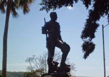 Escultura al soldado norteamericano Parque San Juan en Santiago de Cuba / Foto: Reinaldo Cedeño