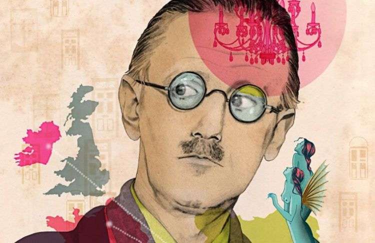 James Joyce. Fragmento de una ilustración de Delphine Lebourgeois. Tomado de The New Yorker