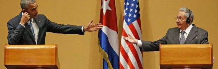 Barack Obama junto a Raúl Castro durante su visita a La Habana. Foto: Al Díaz / Miami Herald